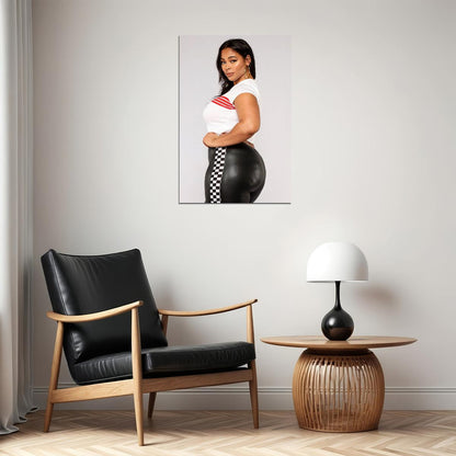 Think Big Sexy Female Model White T-shirt Poster Wall Art Print Home Wall Decor - xonomax