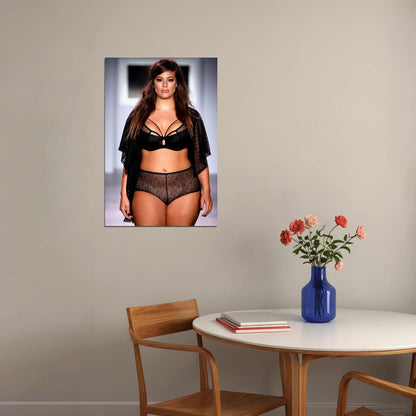 Think Big Sexy Female Model Black Underwear Poster Wall Art Print Home Wall Decor - xonomax