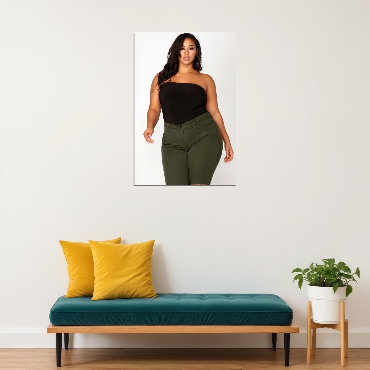 Think Big Sexy Female Model Posing Picture Poster Wall Art Print Home Wall Decor - xonomax