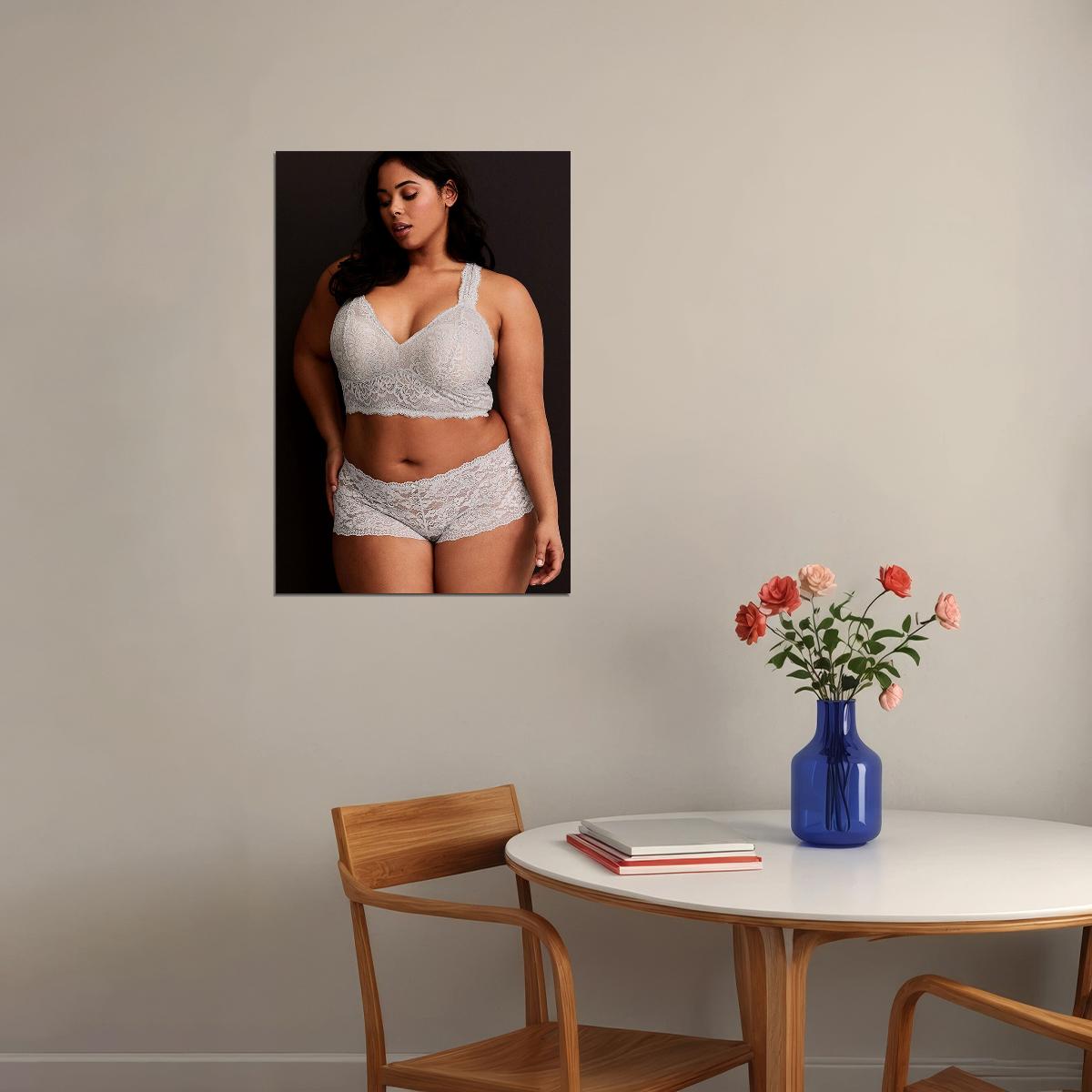 Think Big Sexy Female Model Underwear Picture Poster Wall Art Print Home Wall Decor - xonomax