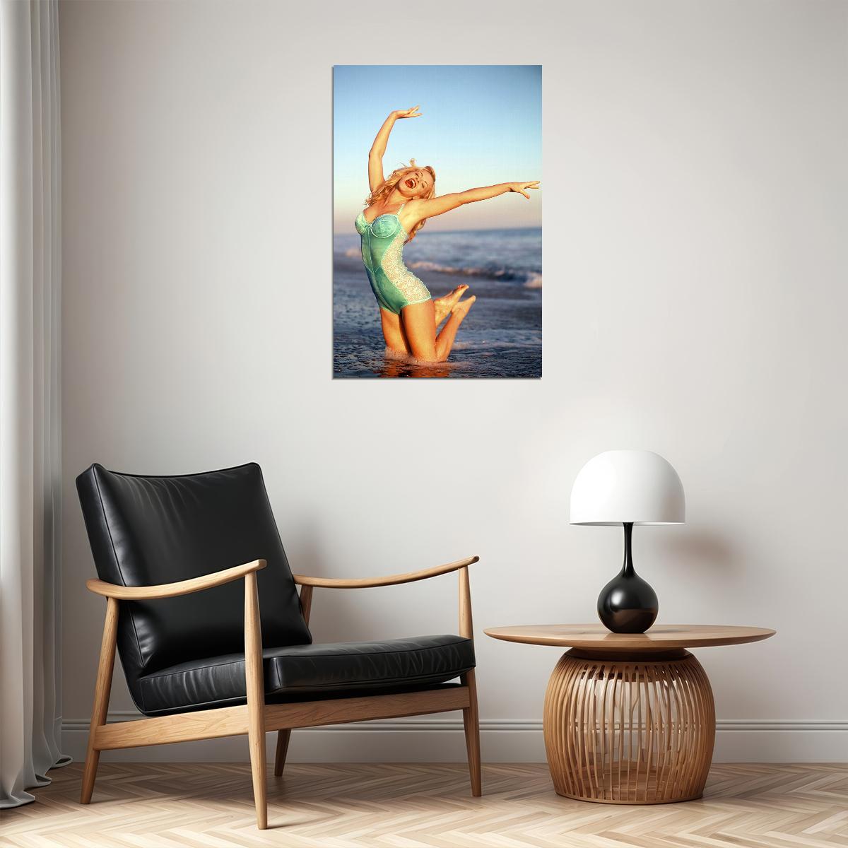 Jenny Mccarthy Actor Sea Swimsuit Pose Poster Wall Art Print Home Wall Decor - xonomax