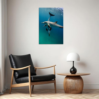Animal Atlantic Dolphins Aquatic Life Poster Wall Art Print Home Wall Decor - xonomax