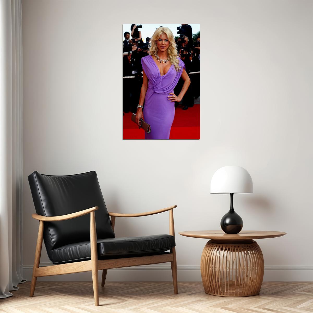 Victoria Silvstedt In Purple Dress Magazine Poster Wall Art Print Home Wall Decor - xonomax