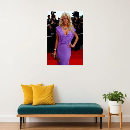 Victoria Silvstedt In Purple Dress Magazine Poster Wall Art Print Home Wall Decor - xonomax