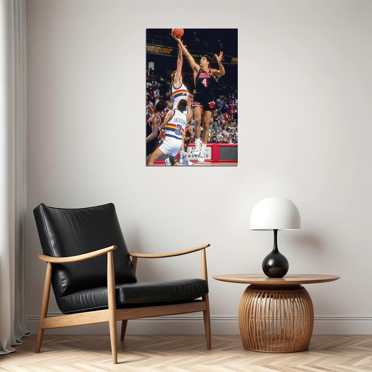 Basketball Rony Seikaly Miami Sport Poster Wall Art Print Home Wall Decor - xonomax