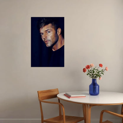 Ricky Martin Black Background Songwriter Artist Poster Wall Art Print Home Wall Decor - xonomax
