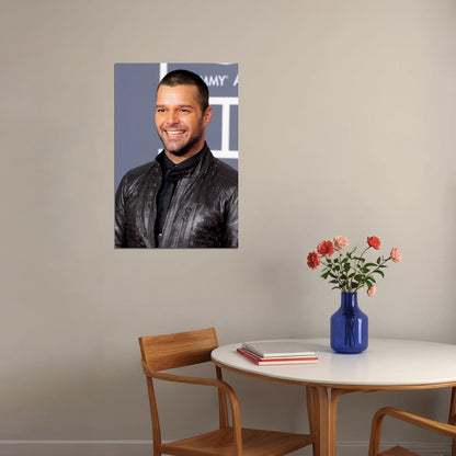 Ricky Martin Leather Jacket Photo Songwriter Poster Wall Art Print Home Wall Decor - xonomax