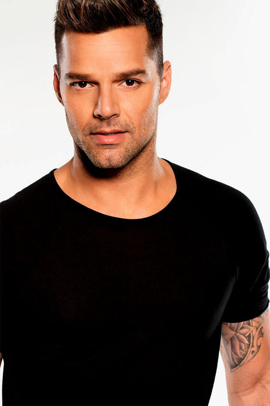 Ricky Martin Black T-shirt Writer Artist Poster Wall Art Print Home Wall Decor - xonomax