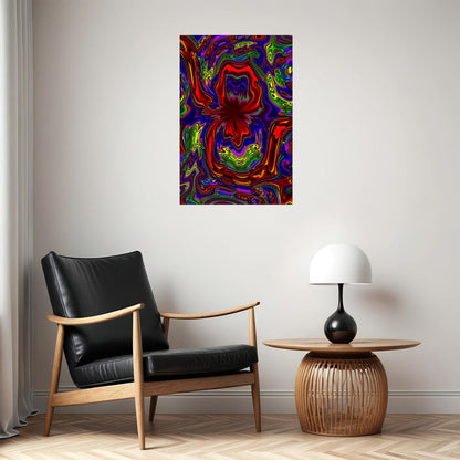 Rotating Colored Circles Psychedelic Poster Wall Art Print Home Wall Decor - xonomax