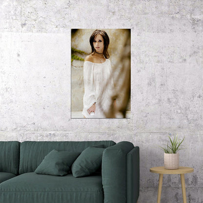 Jennifer Love With White Dress Artist Songwriter Actor Poster Wall Art Print Home Wall Decor - xonomax