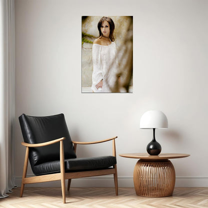Jennifer Love With White Dress Artist Songwriter Actor Poster Wall Art Print Home Wall Decor - xonomax
