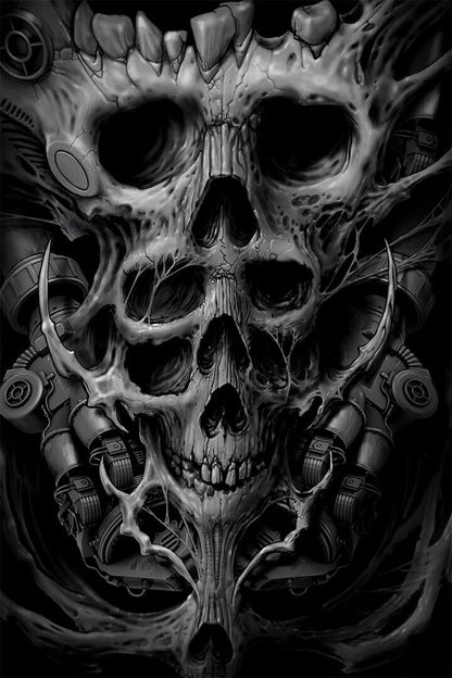 Skulls Head Smooth Fantasy Design Poster Wall Art Print Home Wall Decor - xonomax