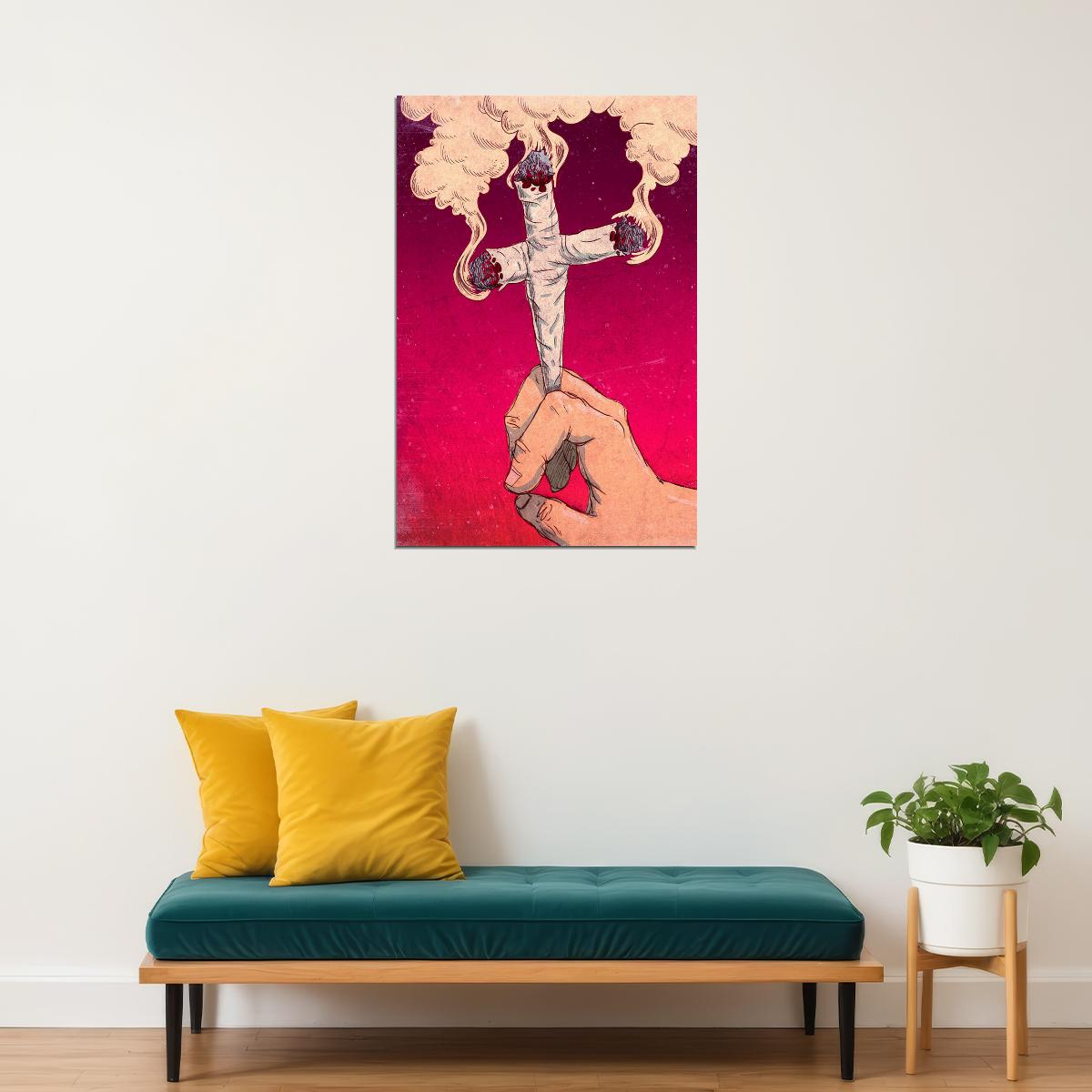 Stoned Again Marijuana Theme Poster Wall Art Print Home Wall Decor - xonomax