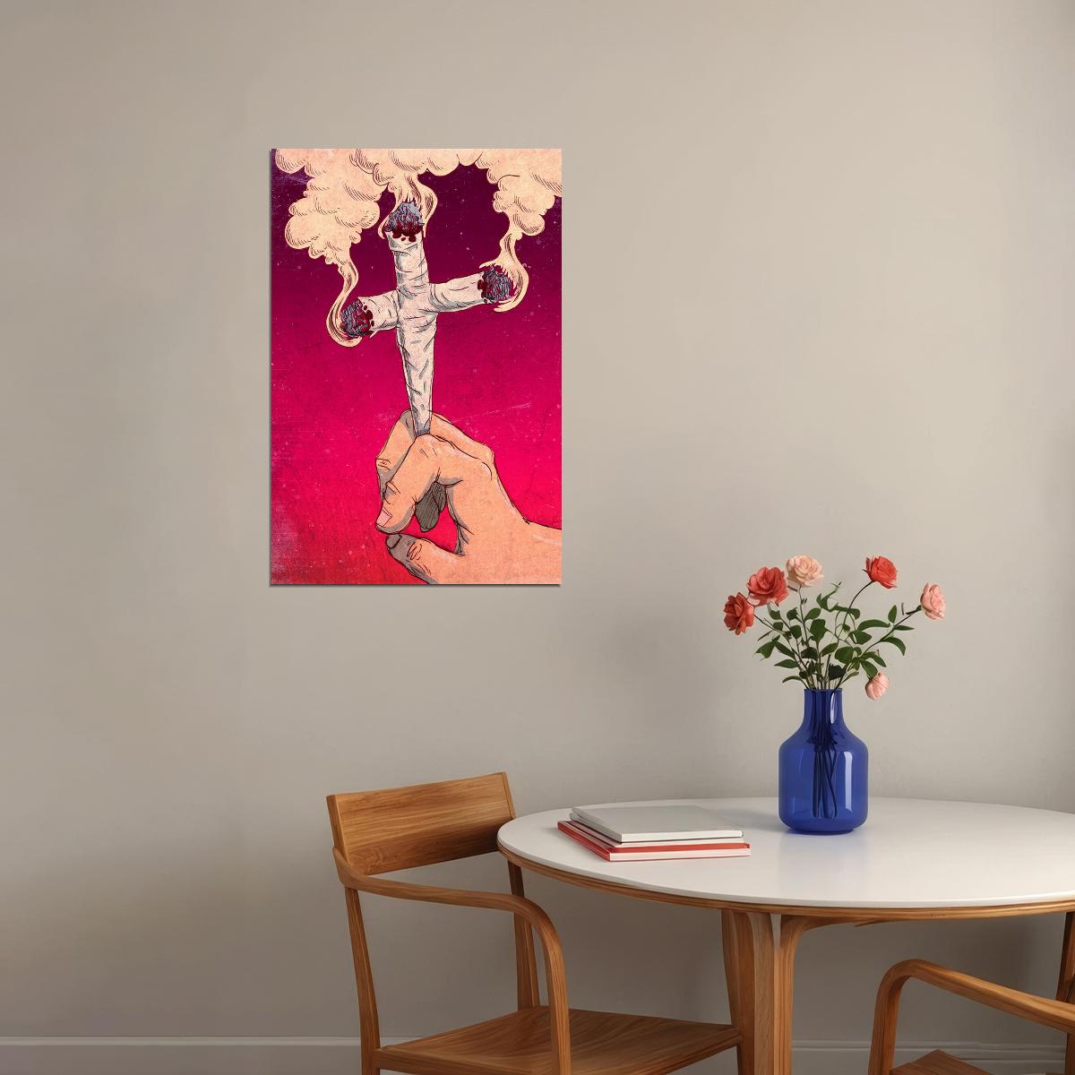 Stoned Again Marijuana Theme Poster Wall Art Print Home Wall Decor - xonomax
