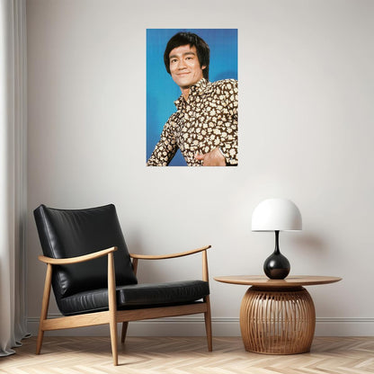 Bruce Lee Actor Karate Maker Yellow Moon Poster Wall Art Print Home Wall Decor - xonomax