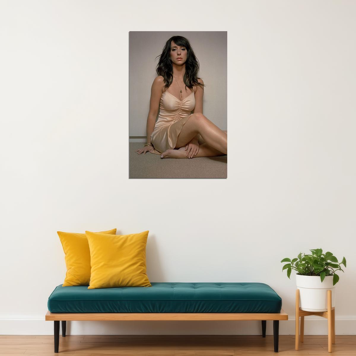 Jennifer Love Hewitt With Yellow Dress Actress Poster Wall Art Print Home Wall Decor - xonomax