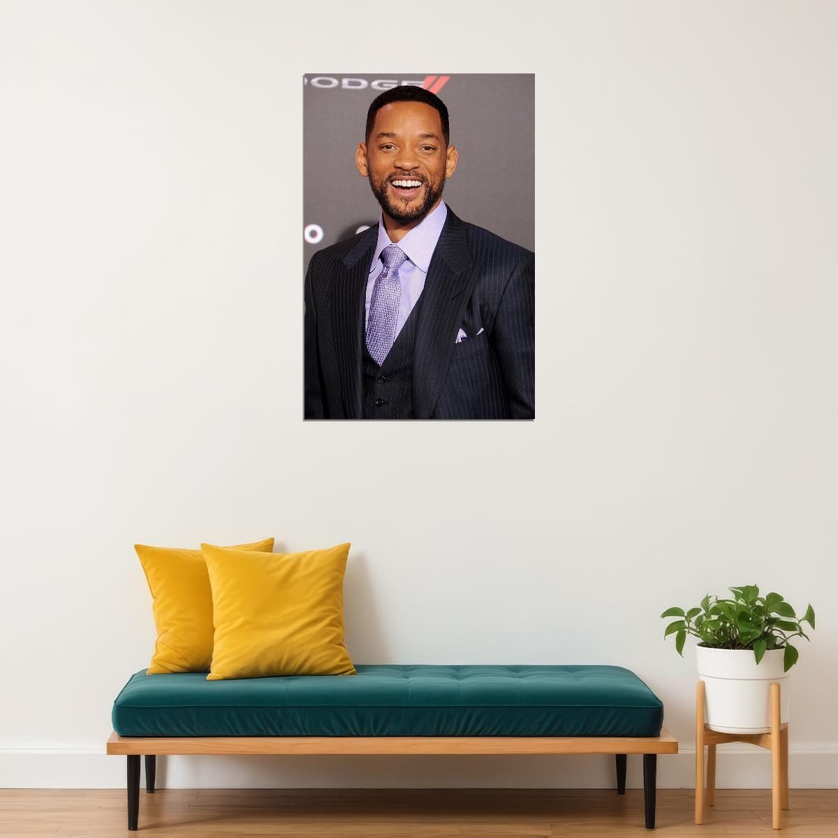 Will Smith Laughing Producer Movie Actor Poster Wall Art Print Home Wall Decor - xonomax