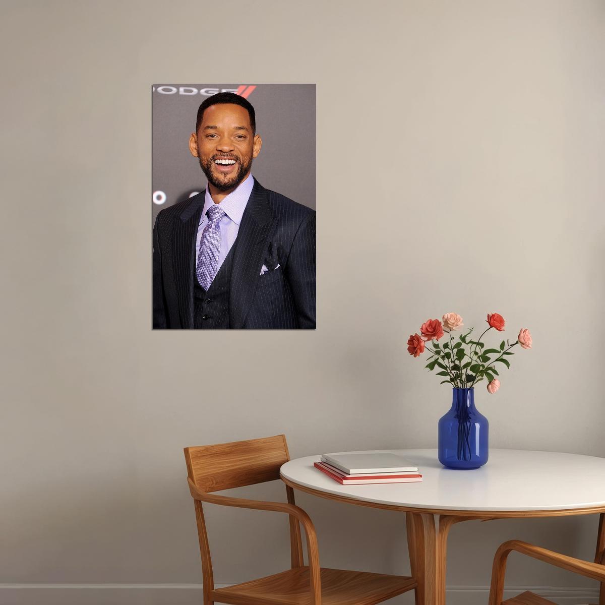 Will Smith Laughing Producer Movie Actor Poster Wall Art Print Home Wall Decor - xonomax