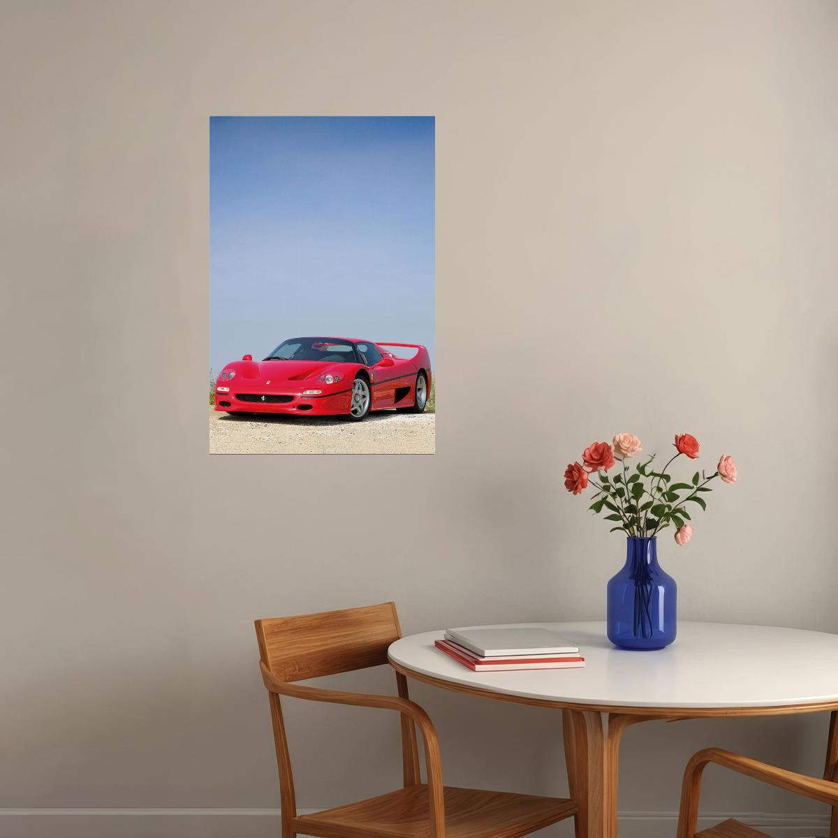 Cars Ferrari Fi50 Road And Track Picture Poster Wall Art Print Home Wall Decor - xonomax