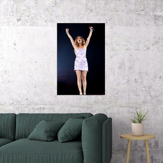 Celine Dion In Concert Artist Singer Picture Poster Wall Art Print Home Wall Decor - xonomax