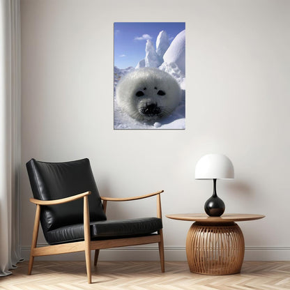 Baby Harp Seal Animal Fish And Marine Poster Wall Art Print Home Wall Decor - xonomax