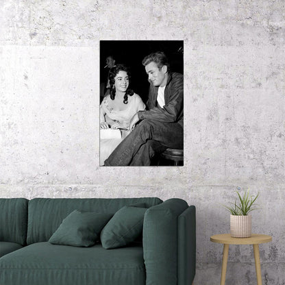 James Dean And Liz Taylor Movie Giant Artists Poster Wall Art Print Home Wall Decor - xonomax