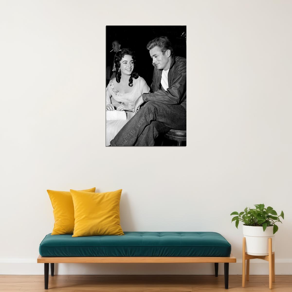James Dean And Liz Taylor Movie Giant Artists Poster Wall Art Print Home Wall Decor - xonomax