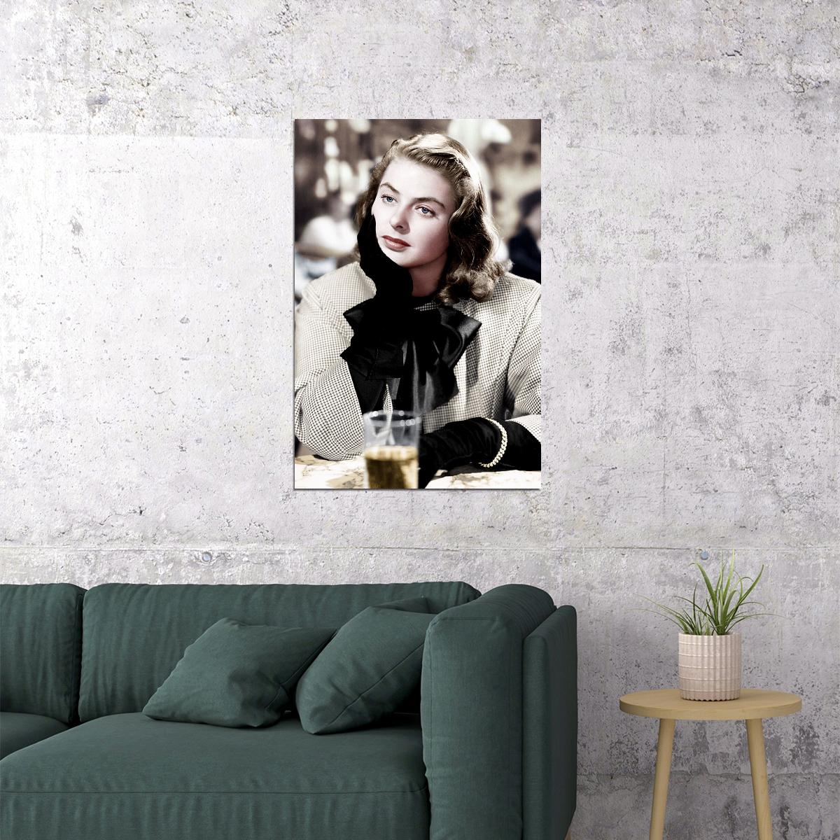 Ingrid Bergman Actress Swiss Film Actor Poster Wall Art Print Home Wall Decor - xonomax
