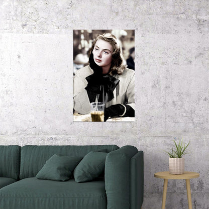 Ingrid Bergman Actress Swiss Film Actor Poster Wall Art Print Home Wall Decor - xonomax