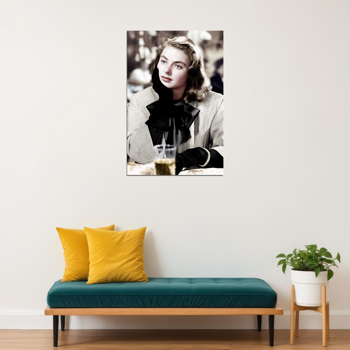 Ingrid Bergman Actress Swiss Film Actor Poster Wall Art Print Home Wall Decor - xonomax