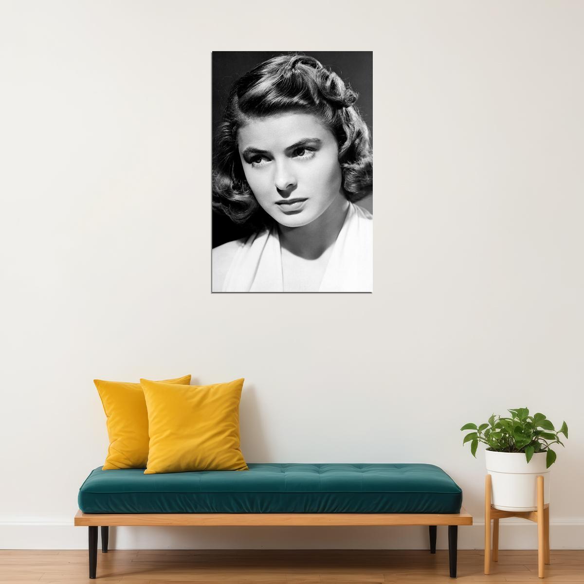 Ingrid Bergman Swiss Film Actor Actress Poster Wall Art Print Home Wall Decor - xonomax
