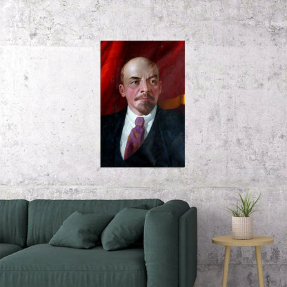 Marx Lenin Hat Posed Politician Black And White Poster Wall Art Print Home Wall Decor