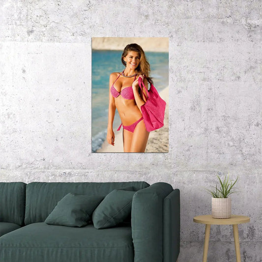 Pink Bikini Sexy Female Picture Model Poster Wall Art Print Home Wall Decor