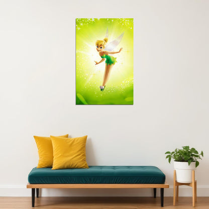 Tinker Bell Animation Tink Pixie Dust Cartoon Poster Wall Art Print Home Wall Decor