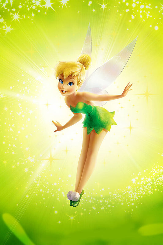 Tinker Bell Animation Tink Pixie Dust Cartoon Poster Wall Art Print Home Wall Decor