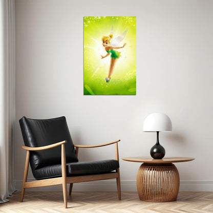 Tinker Bell Animation Tink Pixie Dust Cartoon Poster Wall Art Print Home Wall Decor