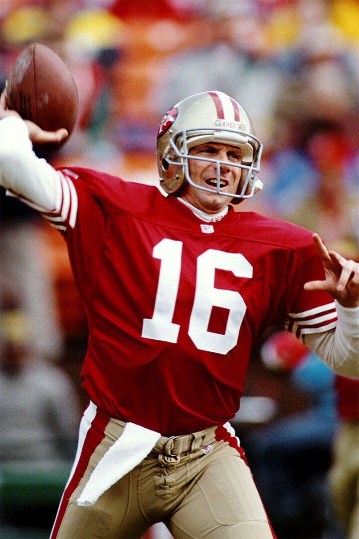 Football Joe Montana San Francisco Poster Wall Art Print Home Wall Decor