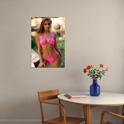 Pink Bikini Sexy Female Model Picture Poster Wall Art Print Home Wall Decor