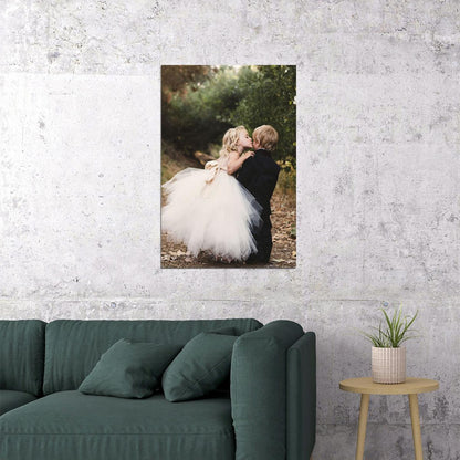 Wedding Day Little Girl And Boy Photo Poster Wall Art Print Home Wall Decor