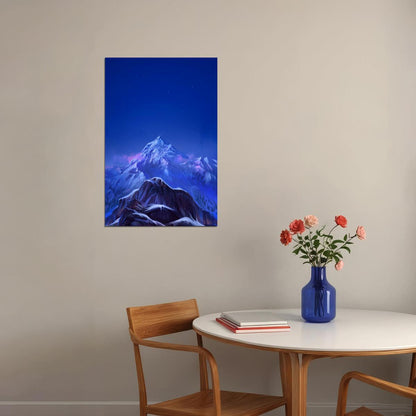 Snow At Everest Oil Paint Landscape Poster Wall Art Print Home Wall Decor