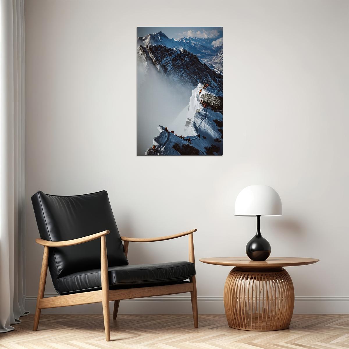 Snow At Everest Mountaineering Sport Poster Wall Art Print Home Wall Decor