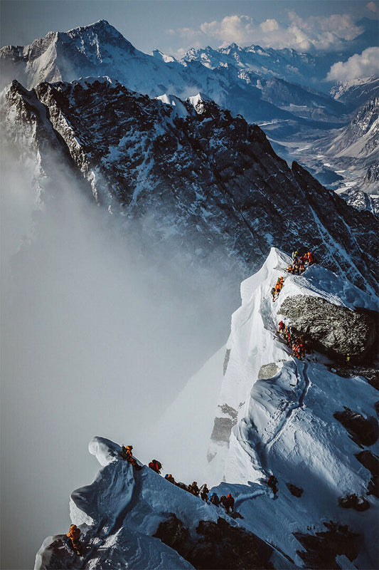 Snow At Everest Mountaineering Sport Poster Wall Art Print Home Wall Decor