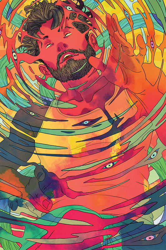 Zonk Psychedelic Visual Fluctuation Poster Wall Art Print Home Wall Decor