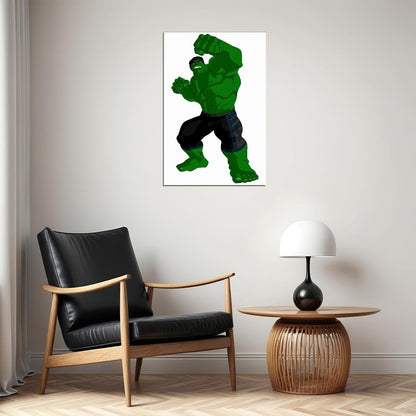 The Hulk Pounding Action Science Fiction Poster Wall Art Print Home Wall Decor