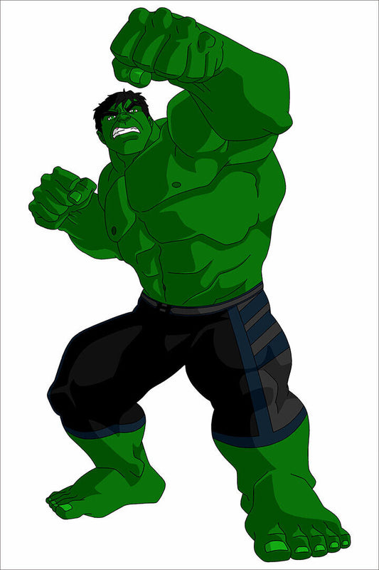 The Hulk Pounding Action Science Fiction Poster Wall Art Print Home Wall Decor