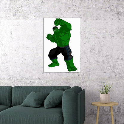 The Hulk Pounding Action Science Fiction Poster Wall Art Print Home Wall Decor