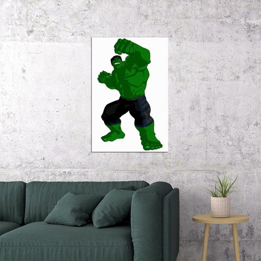 The Hulk Pounding Action Science Fiction Poster Wall Art Print Home Wall Decor