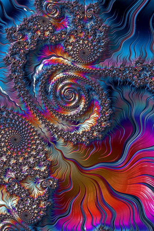 Fractal Circus Psychedelic Poster Wall Art Print Home Wall Decor