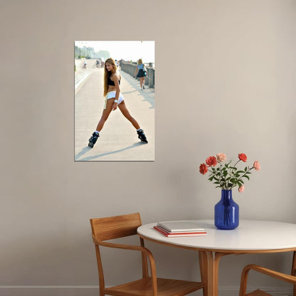 Rollerblade Bareass Sexy Beautiful Females Poster Wall Art Print Home Wall Decor