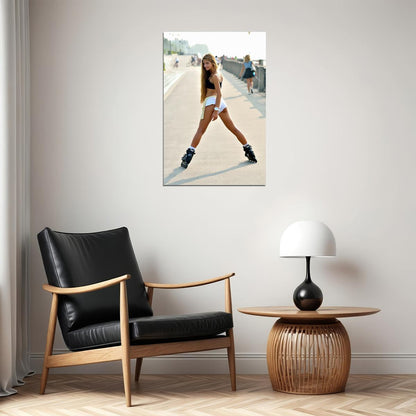 Rollerblade Bareass Sexy Beautiful Females Poster Wall Art Print Home Wall Decor